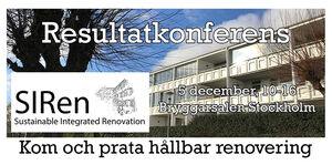 Poster för konferens om renovering. 